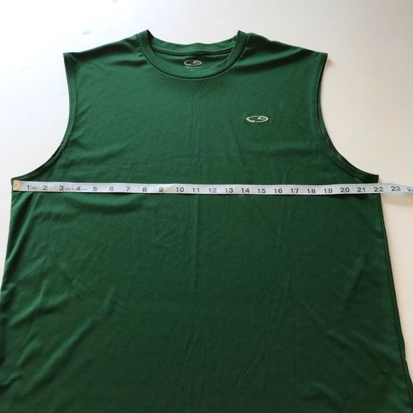 Champion Men's Green Sleeveless Shirt, L (y80) - Picture 4 of 8